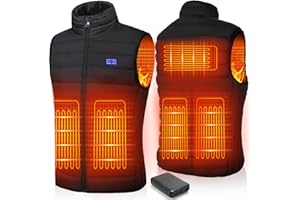 Unzipp Giubbotto Riscaldato Uomo Donna, Gilet Riscaldato Con 10000mAh Batteria 3 Livelli Di Temperatura, Lavabile Per Il Calore Interno Invernale, Attività All'Aperto