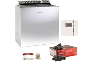 ‎TIME4WELLNESS Sentiotec Nordex Style Saunaofen 6/8/9 kW mit Steuerung Eos Econ D2 und Steine (8 kW)