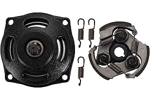 WOOSTAR 6 Denti Riduttore Tamburo con Pastiglia Frizione Sostituzione per 2 Tempi 47cc 49cc 53cc Coolster Mini Pocket Bike Dirt Pit Bike Crosser ATV