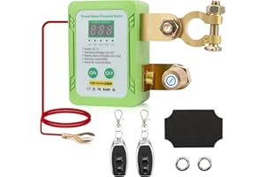 NUOWEIDE Stacca Batteria 12V per Auto con LED Volt Display, 12V 240A Sezionatore Auto Remoto Senza Fili, 12v Auto Staccabatteria Automatico per Auto RV ATV Moto Camion Barca