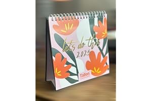 SHINEONE 2025 Desk Calendar With Terrazzo Design Month To View Flip Planner Home Office School Square Desktop Planner- Design (Lets Do This 2025))