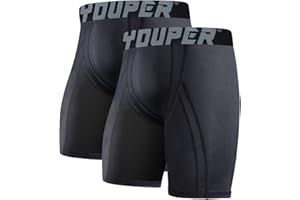 Youper Kompressionsshorts für Erwachsene mit Cup-Tasche, athletischer Supporter für Baseball und Fußball