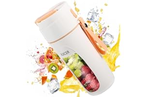 Bestyks Smoothie Maker To Go, Standmixer Klein Portable Blender Mit 8-Klingen Edelstahl, Mini Blender USB Fresh Juice Mixer Flasche Elektrisch 340ml Bottle für zu Hause und im Freien