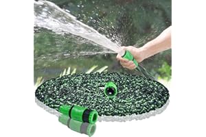 VIGODAY Expandable Garden Hose Pipe 100ft -Flexible Garden Hoses with 3 Layer Latex Core No Kink Anti-Leakage Hosepipe,Expanding Hose for Any Spray Gun Nozzle, Hosepipes for Garden Lawn Car Wash