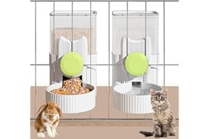 kathson Rabbit Gravity Auto Feeder Set 35oz Hanging Automatic Food Water Dispenser Cage Automatic Feeder Set für Kaninchen Chinchilla Meerschweinchen Igel Frettchen Kitty Puppy（grüne）