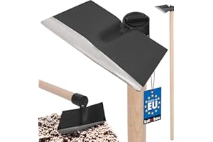 KOTARBAU® Zappa da Giardino 214 x 85 mm a Forma Trapezoidale con Manico in Legno 110 cm Strumenti Manuali Attrezzi Accessori da Giardino Zappetta Giardinaggio