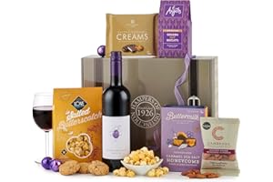 Thornton & France Vegan Red Wine Hamper With Dairy Free Sweet & Savoury Treats | Luxury Gluten Free Hamper For Him Or Her | 6 Delicious Items