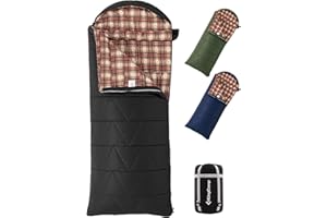 KingCamp Śpiwór bawełniany flanelowy dla dorosłych dzieci 3-4 pory roku ultralekki bardzo duży śpiwór Camping ciepły kompaktowy przenośny duży zimno na kemping, piesze wycieczki na świeżym powietrzu