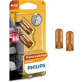 Philips T10 Orange Amber Bottomless Ceiling Parking Plate WY5W 2 Pieces