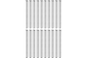 sourcing map 20 Pcs 3 mm x 30 mm Dowel Pins, 316L Stainless Steel Cylindrical Dowel Pins Shelf Support Peg Pin Rod Fasten Elements Metal Shelf Pegs Silver Tone
