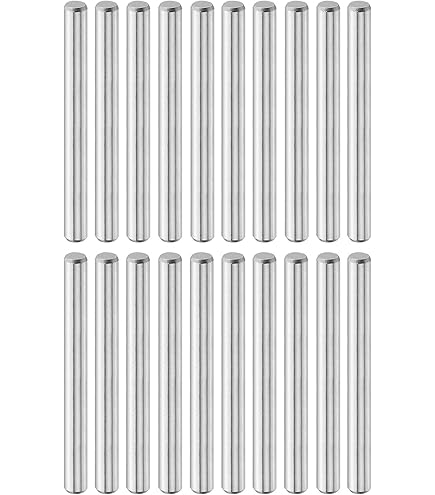 Sourcing Map 50pcs Dowel Pins M1(1mm) X 4mm 304 Stainless Steel Cylindrical Shelf Support Peg Pin Rod Fasten Elements For Metal Devices Wood Furniture DIY Installation, Silver - View #10