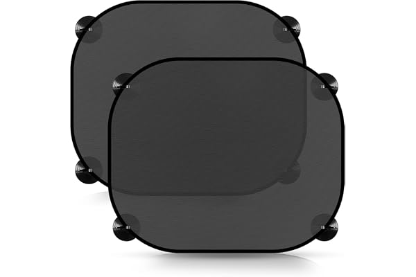 Pare Solaire Bébé Protection UV, 2 Pcs Chaussette Voiture Pare Soleil 44 x 36 cm, Parasol Voiture avec 8 Ventouses