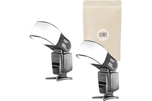 ADAPTOUT X2 Difusor Flexible Universal Flash Externo Compatible con Todas Las Marcas Photo Nikon Canon Yongnuo Sony Pentax Olympus Vivitar Godox, etc. - Marca Francesa Adaptable