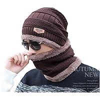 Zacharias Men's Woolen Cap with Neck Muffler/Neckwarmer Set of 2 Free Size
