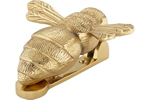 AMSKA INTERNATIONAL Bumble Bee Door Knocker, Brass Material, Various Finishes (2003) (Polished Brass)