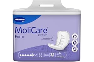 Molicare Premium form 8 droppar, för tung inkontinens: maximal säkerhet, extra läckageskydd och diskretion för kvinnor och män, 32 stycken