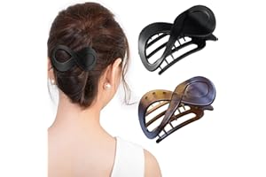 ‎KAVYA Kavya 2 Pcs Haarspangen Damen Schildpatt Haarklammer Groß, Rutschfest Haarklammern Französisch Hair Clip, Elegant Haarschmuck Mädchen