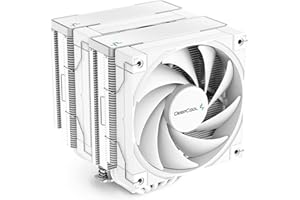 DeepCool AK620 Bianco, Dissipatore Aria per CPU ad Alte Prestazioni con 6 Heatpipes, 2x 120 mm FK120 Ventole FDB PWM, 260W, LGA1700 e AM5 Compatibile
