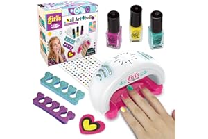 LITTLE GUY Giocattoli Bambina di 6 7 8 Anni, Giochi di Nail Arts Per Ragazze Bambini di 6 7 8 9 10 Anni Sets Unghie Per Bambina 6-12 Anni Gioco del Manicure Kit Set Smalti Per Bambina All'acqua Regalo