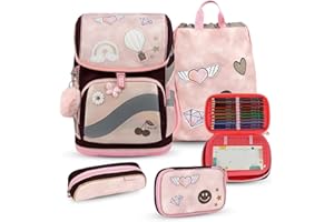 Belmil Smarty Plus Premium tornister szkolny zestaw 405-51/P/S, Glam 2, Zestaw z tornistrem klasy premium