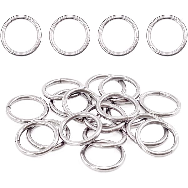 Joints Toriques Métalliques - Lot De 20 - Pour Ceintures, Harnais Et Bricolage - 4 Tailles
