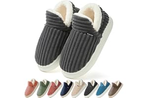 Coswind Hausschuhe Damen Herren Winter Warme Geschlossen Plüsch Weiche Modern Bequeme Elegant Rutschfeste Memoryschaum Pantoffeln