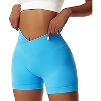 Shorts Donna Vita Alta Push Up - Pantaloncini Yoga, Fitness, Elastici, Nylon/Spandex