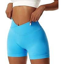 Pantaloncini Corti Donna Sportivi - Vita Alta, Leggins Push Up Per Ciclismo E Yoga - Foto 12