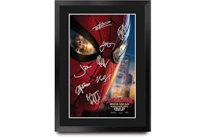 Spider-Man Brand New Day 2026 Filmposter Tryckta Autografer Inramad A3