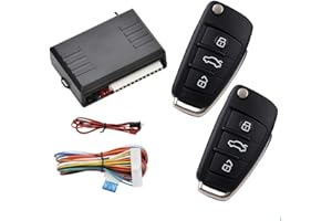 MASO Kit per Chiusura Centralizzata Auto, Ingresso Keyless, Kit Migliorato con Scatola di Controllo + 2 Telecomandi di Ricambio, per Chiusura Centralizzata delle Portiere dell’auto, Stile 19