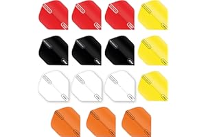 RED DRAGON Hardcore Paquete de selección Plumas de Dardos Estándar Extra Gruesos - 4 Juegos por Paquete (12 vuelos en Total)