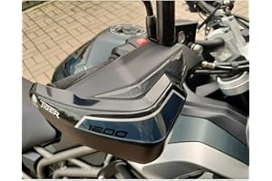 ‎RESIN BIKE Resin Bike Aufkleber für Motorrad Kompatibel mit Triumph Tiger Explorer 1200 2018-2019 Matt Marine und 2016-2017 Weiße. Handschutz vor Stößen und Kratzern. 3D-Harzklebstoff - Stickers