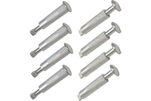HYRYC Piton Bache Piscine 8pcs Piton Escamotable pour Bache Piscine Piton Douille Retractable Piscine Pitons Douilles Escamotables en INOX 16 x 65 mm (8)