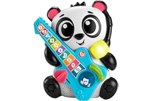 FISHER-PRICE Fisher- Price Animal Band - Gina la Pandina Impariamo a Contare, panda interattivo per l'apprendimento con 10 tasti e 70 canzoni, luci, suoni e microfono, giocattolo per bambini, 9+ mesi, HYL03