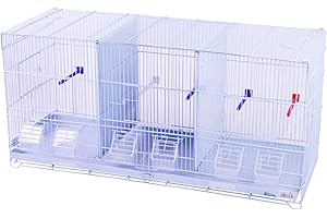 SMELL & SMILE Jaula Metálica DZL306 para Pájaros con Comedero - Color Aleatorio