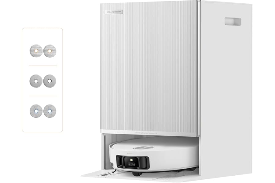 DREAME Matrix10 Ultra Robot Vacuum Cleaner and Floor Washer, Overcoming Obstacles 8 cm, Suction 30,000Pa, Auto-Empty/Filling, Self-cleaning Mops, 0 Tangles, Detects 240+ Obstacles, Voice Control