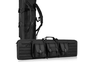 VEVOR Gewehrtasche 1 STK. Waffentasche, 1016 mm Tragbares Langwaffenfutteral 2 Gewehre & 2 Pistolen, Jagd Gewehrtasche Schwarz, Gun Bag Wasserdichtes Gewehrfutteral Waffentasche inkl. Molle-System