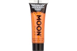 Moon Glow – Peinture fluo UV intense orange visage & corps 12 ml
