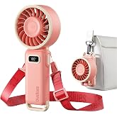 Diveblues Portable Turbo Handheld Fan, 100 Speed, Powerful 7.4m/s Airflow, 180&deg; 4-in-1 Folding Mini Fan for Hand, Neck or Tab