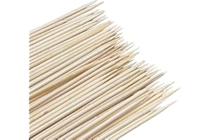 LOVE HEALS Spiedini in Legno di Bambù da 15, 20, 25, 30 cm | Set da 500-1000 - 2000 Pezzi | Stecchini per Barbecue, Arrosto, Grigliate, Arrosticini o Marshmallow | Stecconi in legno Biodegradabili