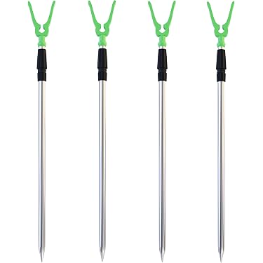 Fishin Stix 30" Extendable Rod Holders 4-Pack - Orange V-Shaped Fishing Rod Stands