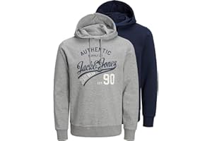JACK & JONES Bluza z kapturem Mężczyźni Jjethan Sweat Hood 2pk Mp Noos