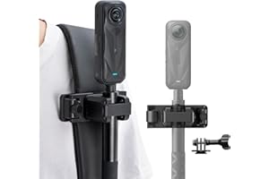 STARTRC VCR Selfie Stick Holster Sac à Dos Sangle Clip Support pour Insta 360 X5 X4 Go Ultra ACE Pro 2 Réglable Quick Release pour Pro Hero 13 12 Max 2 pour DJI Osmo Nano Action 5 Accessoires