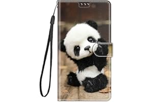 EVERAINY-EU Everainy Cover Compatibile per Samsung Galaxy S7 Edge Silicone PU Pelle Portafoglio Libro Case Antiurto Bumper Motivo Magnetica Flip Protettiva Resistente Custodia (Panda)