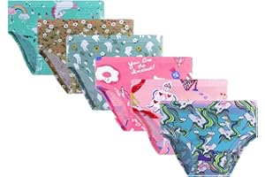 SOIBEEN Kinder Höschen Serie Weiche Baumwolle Höschen Kleine Mädchen Sortierte Slips Pack von 6 Unterwäsche