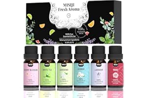 MISIJI Floral Essential Oil Set, Aromatherapie für Diffusor, für Kerze 6 * 10ML
