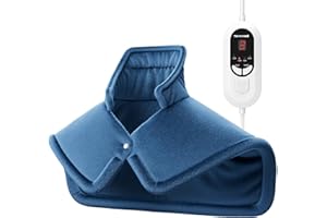 Mowend Almohadilla Térmica Eléctrica para Cuello, Hombro con Calentamiento Rápido, 6 Niveles de Temperatura y Apagado Automático, Manta Eléctrica Lavable a Máquina para Seco y Húmedo (58 x 42 cm)