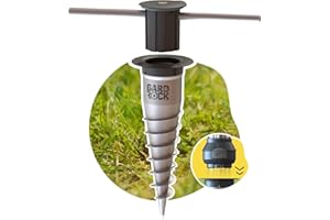 GARD & ROCK - Base DE Anclaje en alumino, nivelada con el Suelo - Multi-terrenos para atornillar o sellar - Quick Fixation System - ¡CONFIGURE SU Espacio EN UN Instante!