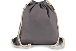 Naturstube® 1x Turnbeutel Baumwolle (38 x 42 cm) Oeko-TEX zertifiziert, Stoffbeutel & Sportbeutel zum Bemalen, Jute Beutel für Festival |Damen, Herren & Kinder | Plastikfrei verpackt