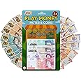 JKG® Pound Sterling Pretend Play Money for Children | UK Currency Toy Banknotes and Coins | Kids Role Play Shop Till Bank Cash, Post Office Set - School Teach Money Numeracy